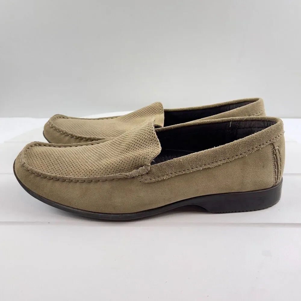 Alfani Loafers Mens Size 10.5 M Tan Leather Drivers Slip On Casual Comfort Shoes